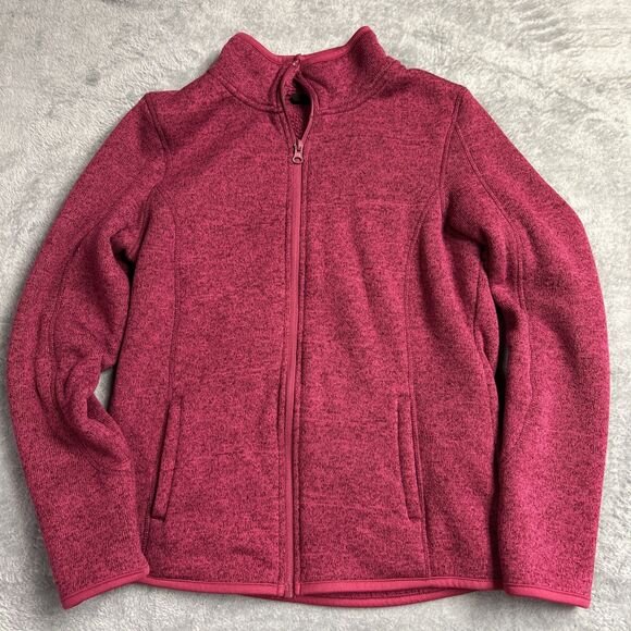 Swiss Tech Tops - SwissTech Womens Shirt Top Full Zip Fleece Lined Sz. S 4-6 Dark Pink